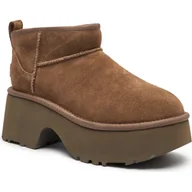 Śniegowce damskie - UGG Skórzane śniegowce CLASSIC ULTRA MINI NEW HEIGHTS z dodatkiem wełny - miniaturka - grafika 1