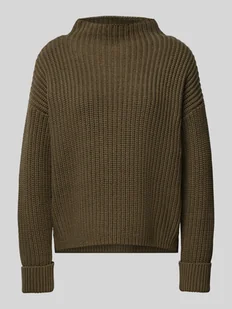 Sweter z dzianiny z golfem model ‘SELMA’ - Swetry damskie - miniaturka - grafika 1