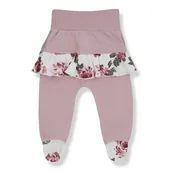 Śpiochy dla niemowląt - PÓŁŚPIOSZKI Z FALBANKĄ RÓŻA AKWARELA 74 - miniaturka - grafika 1