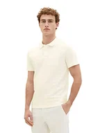 Koszulki męskie - TOM TAILOR Męska koszulka polo z kieszenią na piersi, 10332 – Off White, S - miniaturka - grafika 1