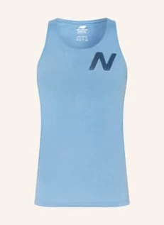 Koszulki sportowe męskie - New Balance Tank Top Impact Run Z Siateczki blau - new balance - grafika 1