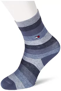 Tommy Hilfiger Skarpety chłopięce Basic Stripe Sock 6 Pack Ecom, Jeans, 27 - Skarpetki damskie - miniaturka - grafika 1