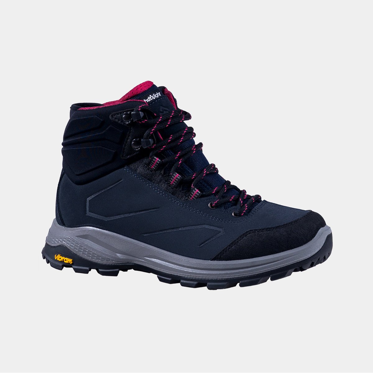 Buty trekkingowe damskie Alpinus Bordaglia granat z fuksją membranta HDTX light, Vibram z dwuwarstwowego PU 37