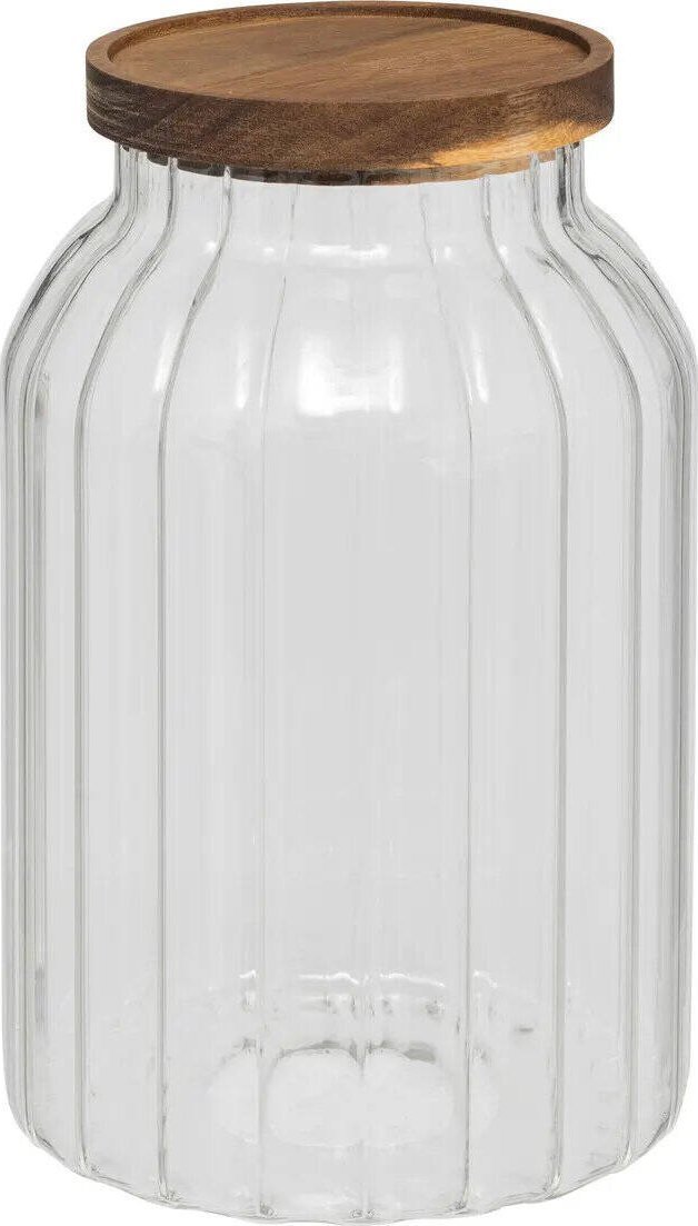 5five Szklany słoik z drewnianą pokrywką HARMONY, 3 l
