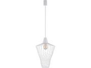 Lampy sufitowe - Nowodvorski LAMPA WISZĄCA WAVE L styl designerski biały stal lakierowana 8855 - miniaturka - grafika 1