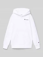 Swetry dla chłopców - Bluza z kapturem, wyhaftowanym logo i kieszenią kangurką - miniaturka - grafika 1