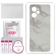 Szkła hartowane na telefon - Folia naklejka skórka strukturalna na TYŁ do Realme 10 5G -  Marmur Szary - apgo SKINS - miniaturka - grafika 1