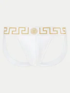 Majtki męskie - Versace Slipy Jock Strap AUU01017 1A10011 Biały - miniaturka - grafika 1