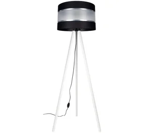 Lampa podłogowa CORAL 1xE27/60W/230V biały/czarny/chrom - Lampy stojące - miniaturka - grafika 1