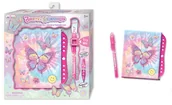 Szkolne artykuły papiernicze - Pamiętnik na szyfr z sekretnym długopisem, motylek - miniaturka - grafika 1