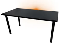 Moda i Uroda OUTLET - Biurko Gamingowe Komputerowe Czarne Led Stabilne - miniaturka - grafika 1