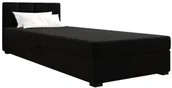 Inne meble do sypialni - Czarne łóżko młodzieżowe tapicerowane 80x195 cm G6-H81 - miniaturka - grafika 1