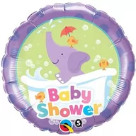 Baby shower i roczek - Balon foliowy, Baby Shower Słonik, 18" - miniaturka - grafika 1