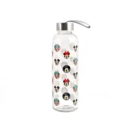 Bidony dla dzieci - Lulabi Butelka szklana na wodę Mickey&Minnie 3 lata+ 500 ml - miniaturka - grafika 1