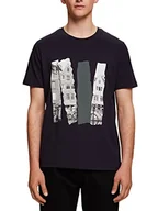 Koszulki męskie - ESPRIT Męski T-shirt 053EE2K315, 400/NAVY, S, 400/granatowy, S - miniaturka - grafika 1