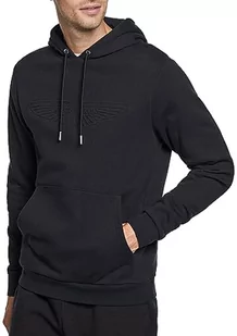Hackett London Męska bluza z kapturem Am Tłoczona HDY, czarny (czarny), 3XL - Bluzy męskie - miniaturka - grafika 1