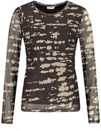 Koszulki i topy damskie - GERRY WEBER Koszulka damska, Brązowy/ecru/biały nadruk, 46 - miniaturka - grafika 1