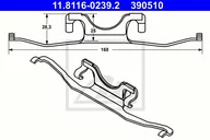 Układ hamulcowy - akcesoria - ATE ZESTAW INSTALACYJNY KLOCKA HAMULCOWEGO 11.8116-0239.2 BMW E39 520I 00-04 - miniaturka - grafika 1