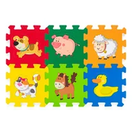 Puzzle - Plastica Piankowe puzzle ze zwierzętami, 6 szt. - miniaturka - grafika 1