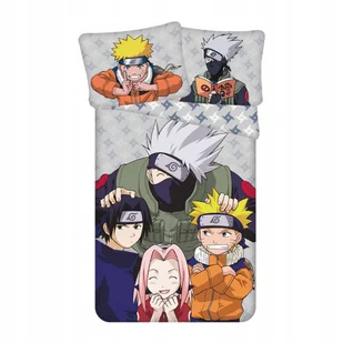 Pościel Naruto Shippuden Grey 140x200 Bawełna - Pościel dla dzieci - miniaturka - grafika 1