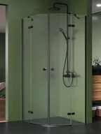 Kabiny prysznicowe - New Trendy Kabina prysznicowa Kalibra 2D drzwi uchylne kolor czarny mat 90x90 cm K-5130 - miniaturka - grafika 1
