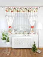 Firany - Firana gotowa z motywem świątecznym- renifery, świąteczne firanki - miniaturka - grafika 1
