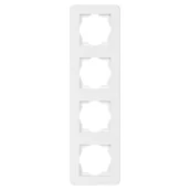 Klawisze i ramki - Schneider Electric Ramka poczwórna LEONA Biały - miniaturka - grafika 1
