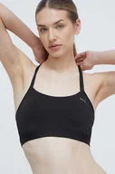 Bielizna sportowa damska - Puma biustonosz do jogi 4KEEPS Studio kolor czarny gładki 524866 - miniaturka - grafika 1