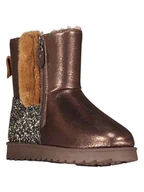 Botki damskie - Geographical Norway Botki zimowe "Oglitter" w kolorze brązowym - miniaturka - grafika 1