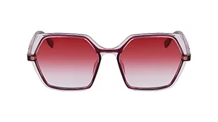KARL LAGERFELD Damskie okulary przeciwsłoneczne KL6083S, ciemna truskawka/róża, jeden rozmiar, Ciemna truskawka/róża, Rozmiar uniwersalny - Okulary przeciwsłoneczne - miniaturka - grafika 1