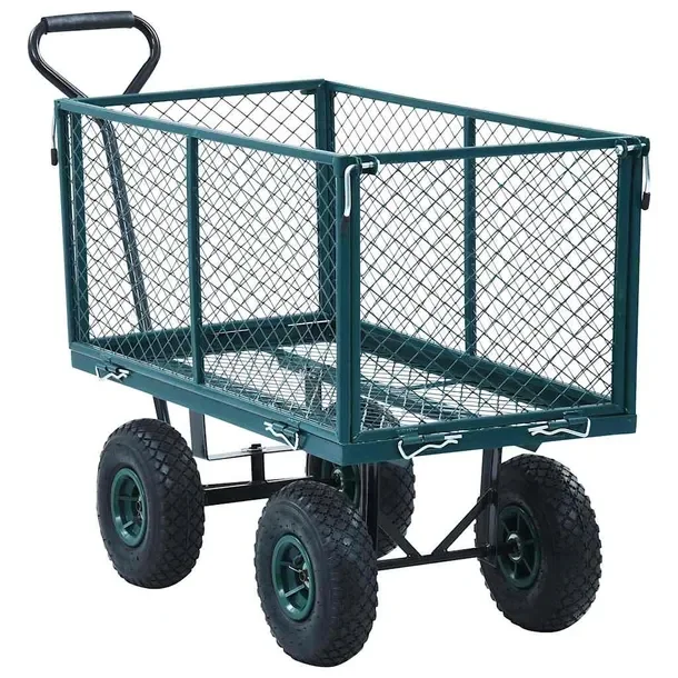 Wózek ogrodowy stalowy 86x46,5x97 zielony