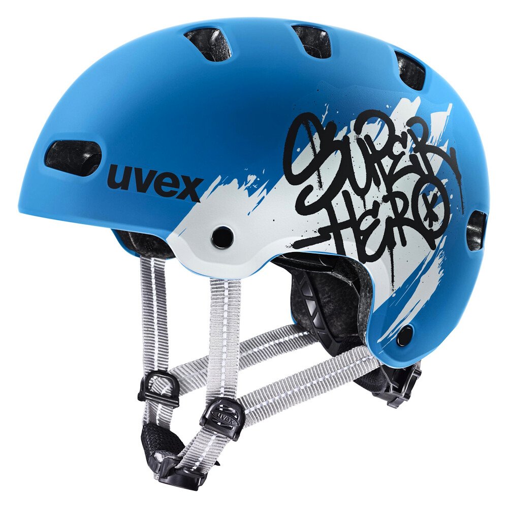 Kask dziecięcy Uvex Kid 4 Style Super Hero Blue Matt (S4148230400) 55 - 58 cm