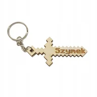 Breloki - Breloczek dzień chłopaka minecraft miecz z imieniem breloczki brelok - miniaturka - grafika 1