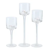 Świeczniki - Szklane świeczniki, trzy wysokości, AROSA - miniaturka - grafika 1