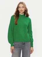 Swetry damskie - ONLY Golf Katia 15324678 Zielony Regular Fit - miniaturka - grafika 1