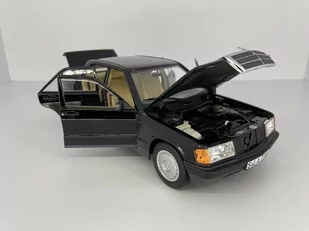 Norev Mercedes Benz 190 E 1984 Black  1:18 183823 - Samochody i pojazdy dla dzieci - miniaturka - grafika 1