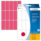 Etykiety do drukarek - Herma Vielzwecketiketten leuchtrot 20x50 mm Papier 360 St. - 2416 - miniaturka - grafika 1