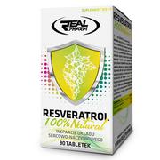 Witaminy i minerały dla sportowców - Real Pharm Resveratrol 100% Natural 90tabs - miniaturka - grafika 1