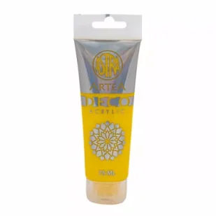 Astra Farba akrylowa Deco Artea w tubie 75ml żółta - Farby i media malarskie - miniaturka - grafika 1