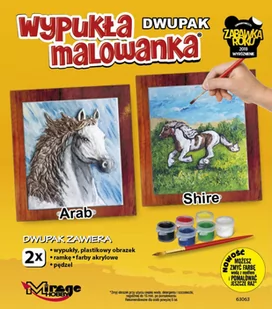 Wypukła malowanka Dwupak Konie Arab Shire - Zabawki kreatywne - miniaturka - grafika 1