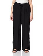 Spodnie damskie - Ulla Popken Damskie spodnie z wiskozy, długość K, czarny, 40W / 34L - miniaturka - grafika 1