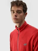 Bluzy męskie - Polar regular ze stójką męski 4F 4FWMM00TFLEM289-60S Czerwony - miniaturka - grafika 1
