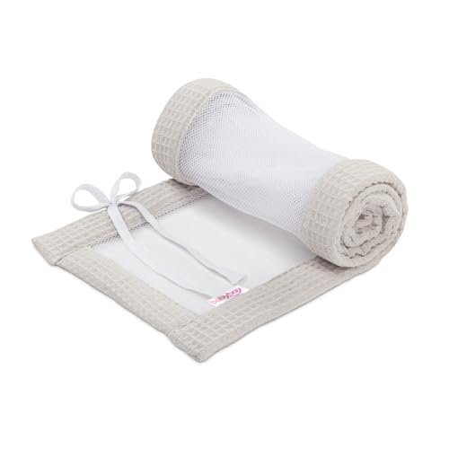 babybay Gniazdko z siatki waflowej pasuje do modelu Maxi, Boxspring, Comfort i Comfort Plus, biało-szary