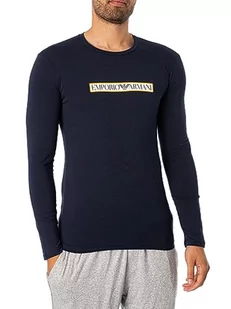 Emporio Armani Męski T-shirt z logo, morski, S - Koszulki męskie - miniaturka - grafika 1