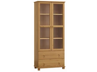 OUTLET - Witryna drewniana nr2 olcha - Dom i wnętrze OUTLET - miniaturka - grafika 1