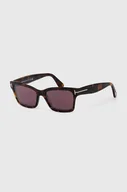 Okulary przeciwsłoneczne - Tom Ford okulary przeciwsłoneczne damskie kolor brązowy FT1085_5452U - miniaturka - grafika 1