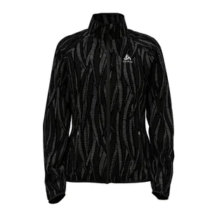 Kurtka do biegania damska Odlo Jacket ESSENTIAL LIGHT PRINT - Kurtki i kamizelki sportowe damskie - miniaturka - grafika 1