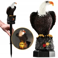 Pozostałe ozdoby ogrodowe - Figurka orła na kamieniu z lampą Led 13 x 8 cm - miniaturka - grafika 1