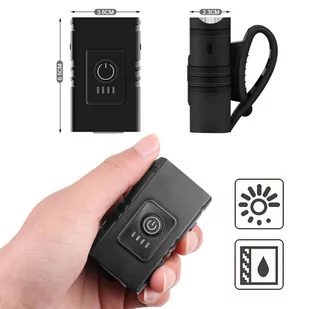Lampka rowerowa przednia wodoodporna Alogy światełko LED oświetlenie przód na rower kierownicę 800lm - Akcesoria do smartwatchy - miniaturka - grafika 2