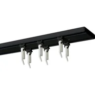 Karnisze - Szyna sufitowa DECASTYL z agrafkami podwójna 150 cm Czarny - miniaturka - grafika 1